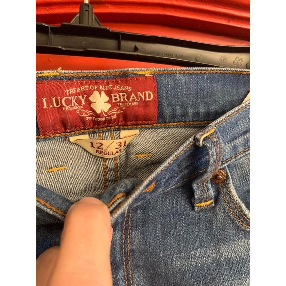 Lucky Brand Sz 12 31 Regular Denim Jeans Sofia Boot Very Light Wear Medium Wash - Picture 5 of 5
